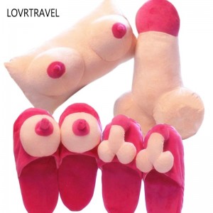 Cojín de felpa Big Boobs juguetes de mama Penis Dick almohada pareja divertido regalo Erotic almohada cojín casa día de San Valentín presente ali-67036671